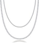 PAVOI 14K Gold Plated Dainty Layering Necklaces for Women | Snake Chain, Curb Link, Paperclip Layered Chains